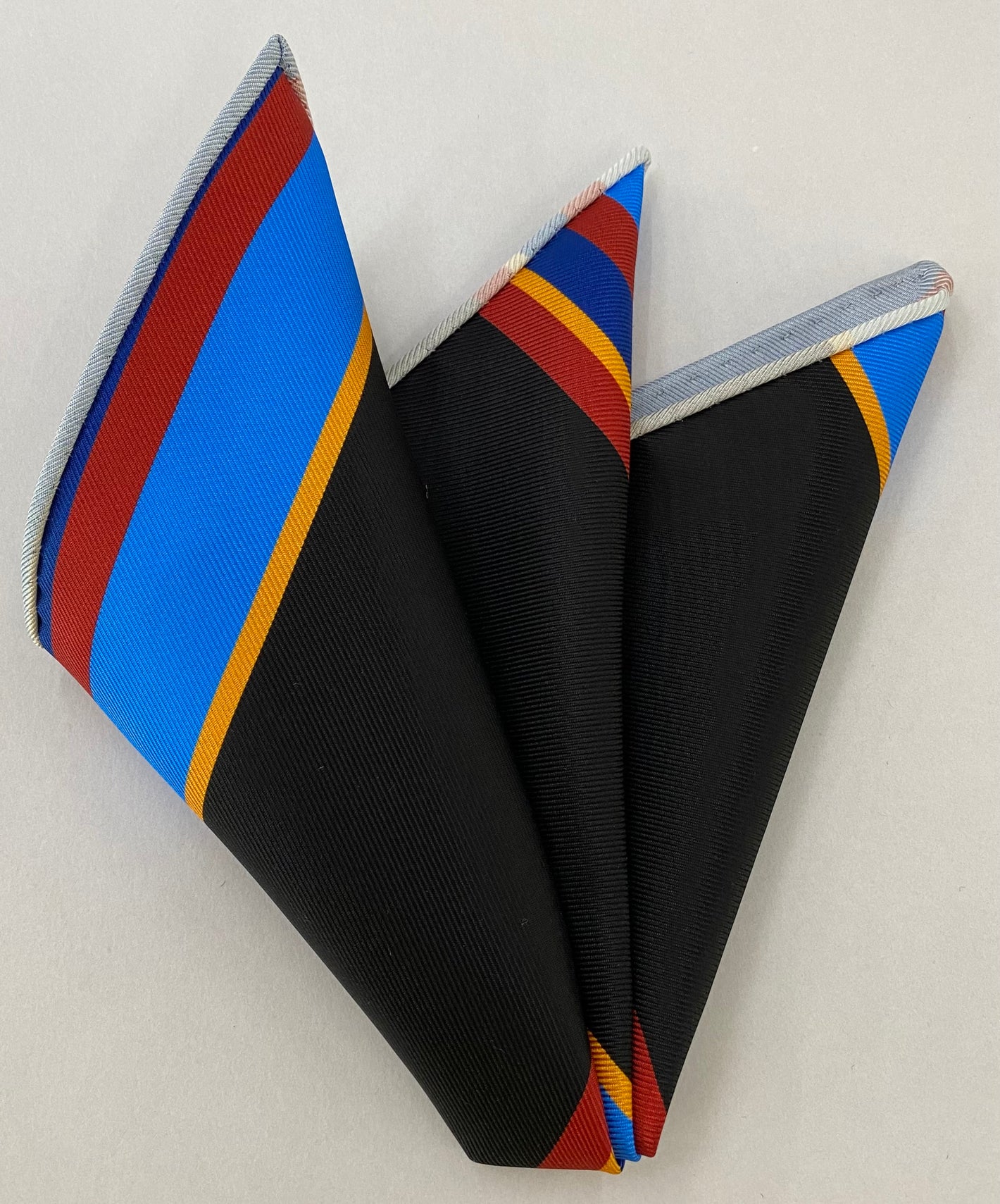 Modern Madder Print Stripe Silk Pocket Square MMSP-9