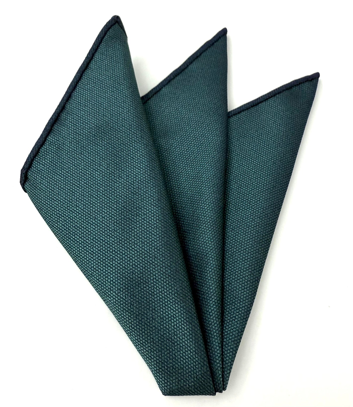 다크 그린 터키석 멀버리우드 위브 실크 포켓 스퀘어 #MWP-6