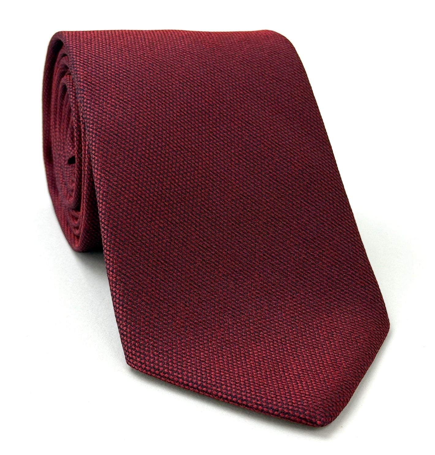 다크 번트 오렌지 멀버리우드 위브 실크 타이 MWT-10