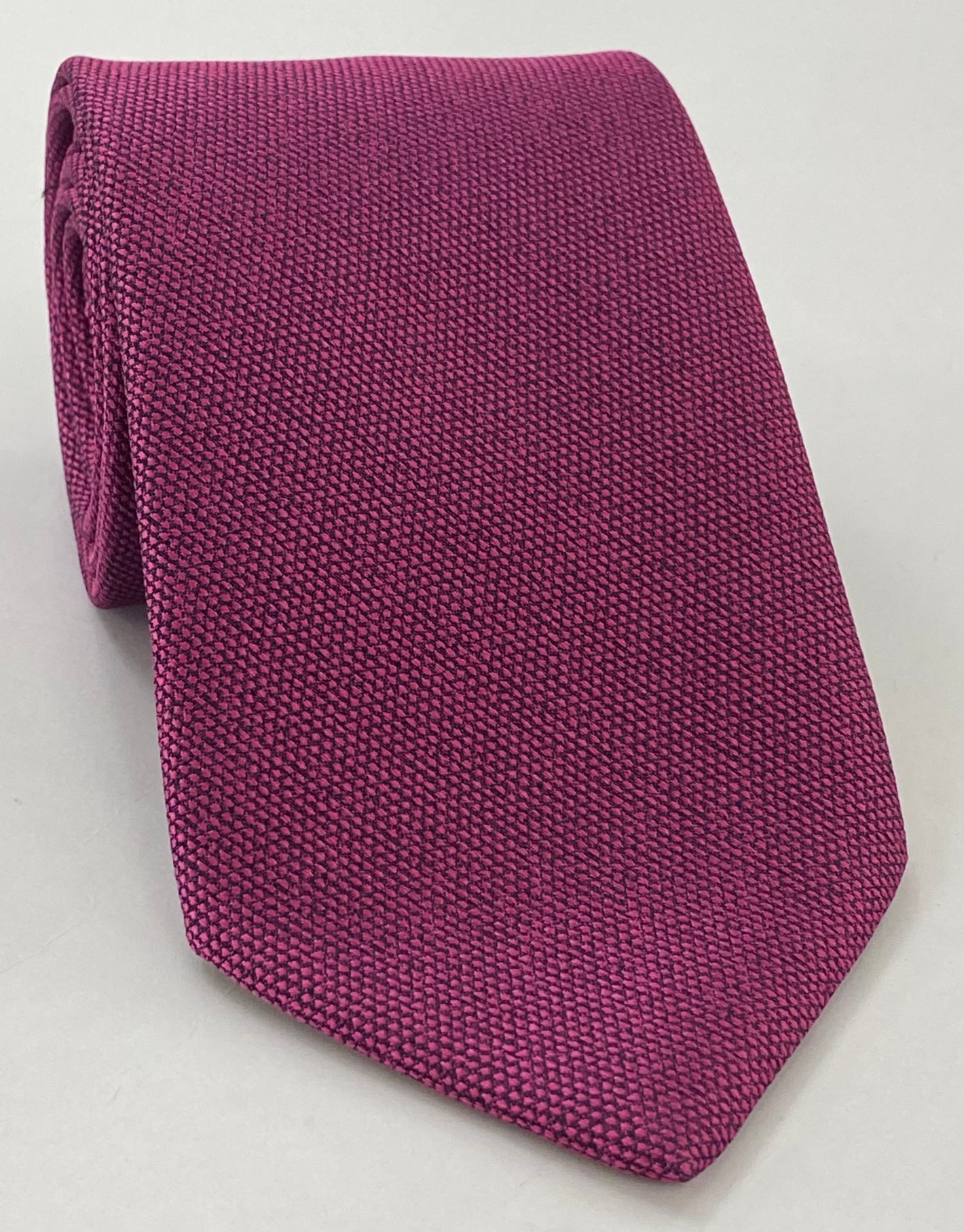 フクシア・マルベリーウッド織りシルクネクタイ MWT-11