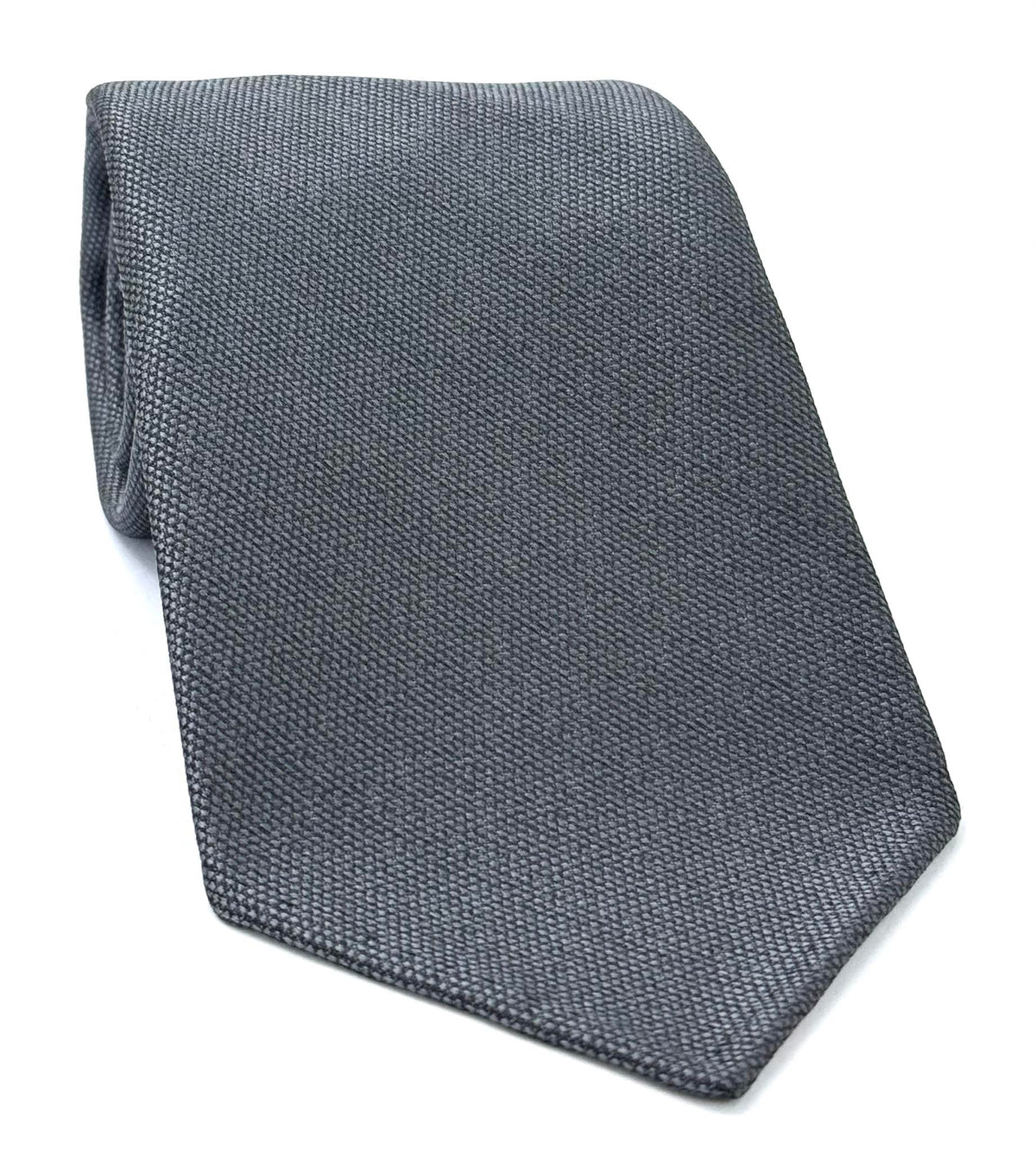 Dark Charcoal Gray Mulberrywood Weave Silk Tie MWT-19