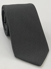 Dark Charcoal Gray Mulberrywood Weave Silk Tie MWT-19