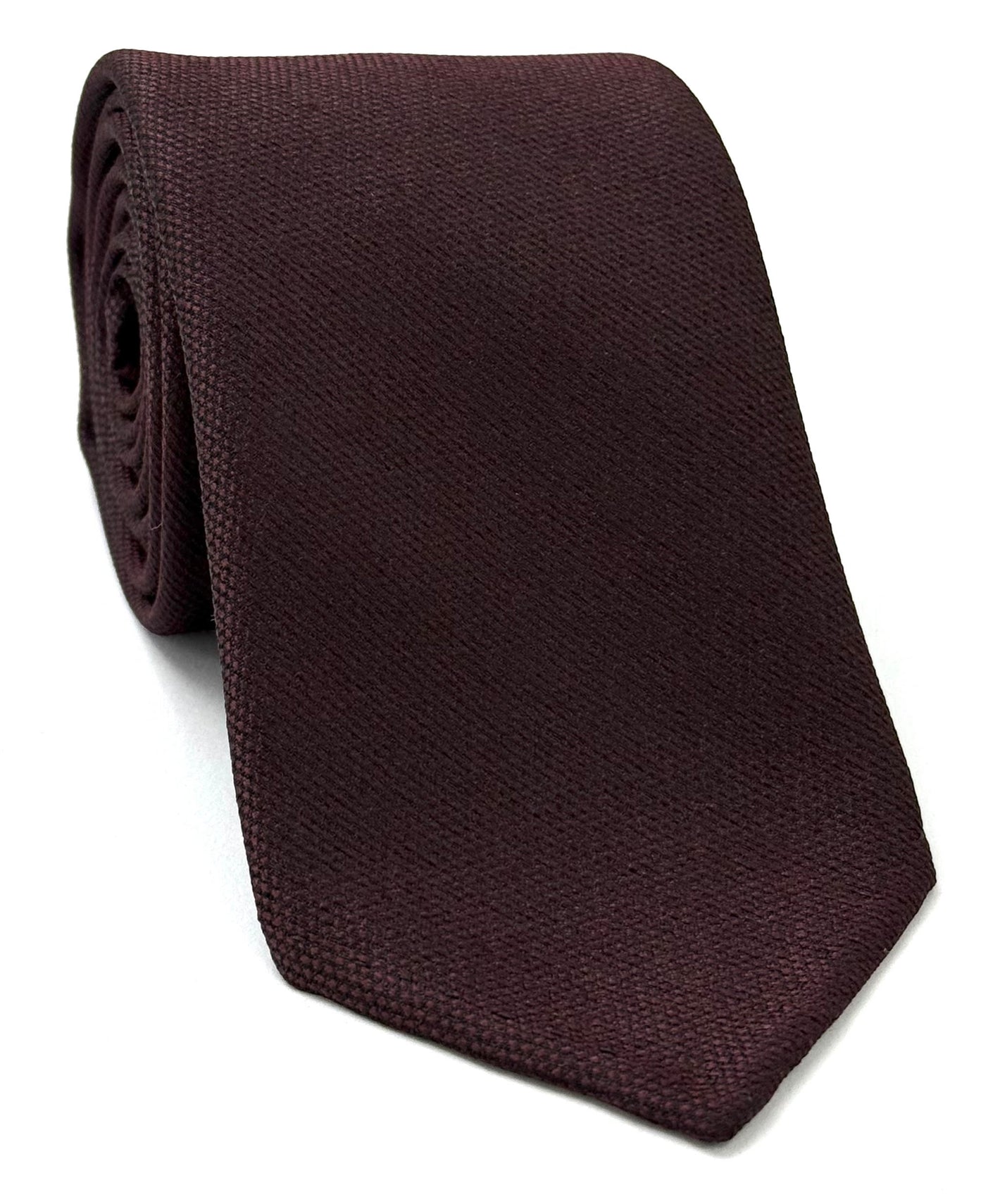 Dark Burgundy Mulberrywood Weave Silk Tie MWT-18
