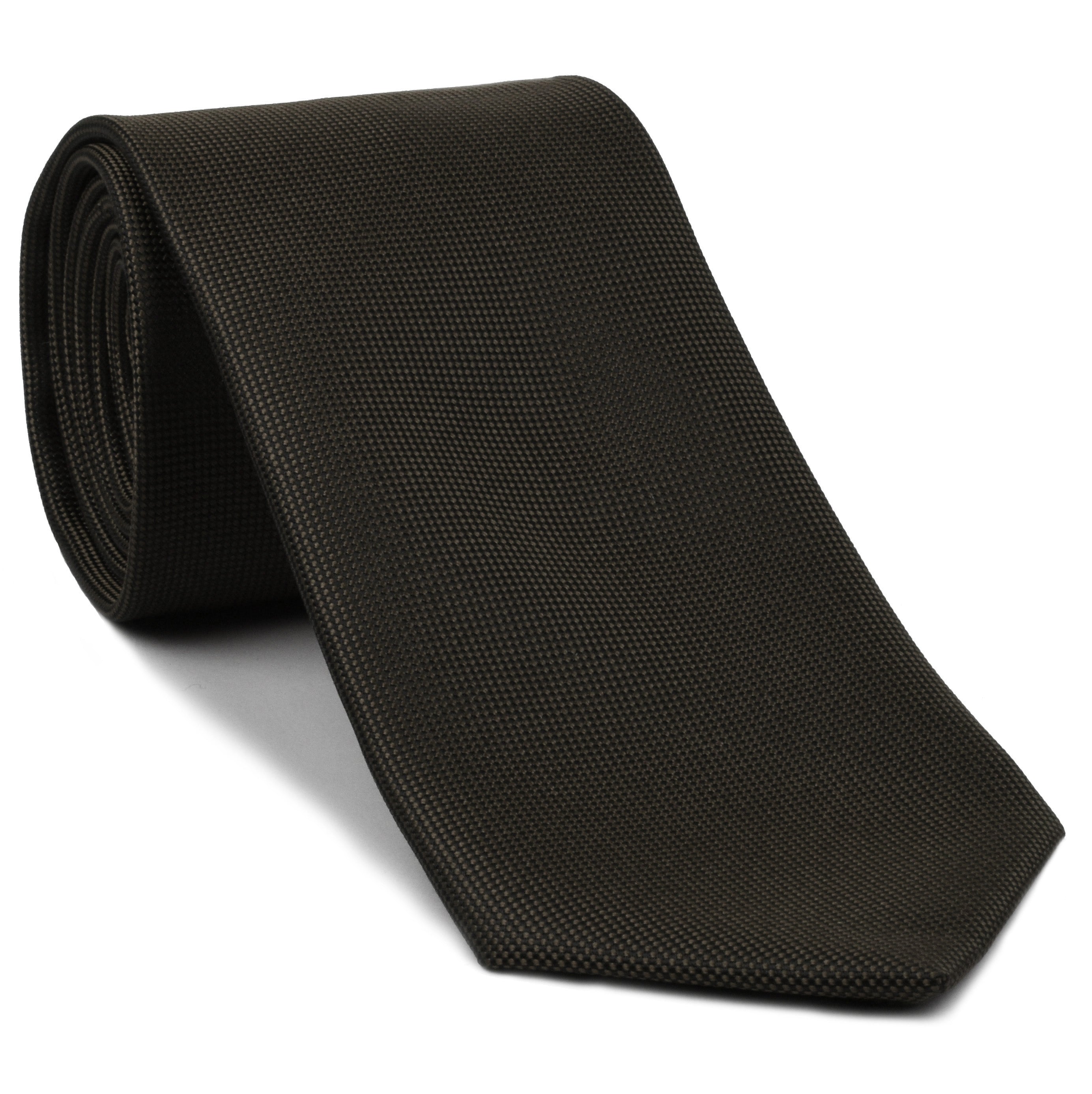 {[en]:Bitter Chocolate Oxford Silk Tie