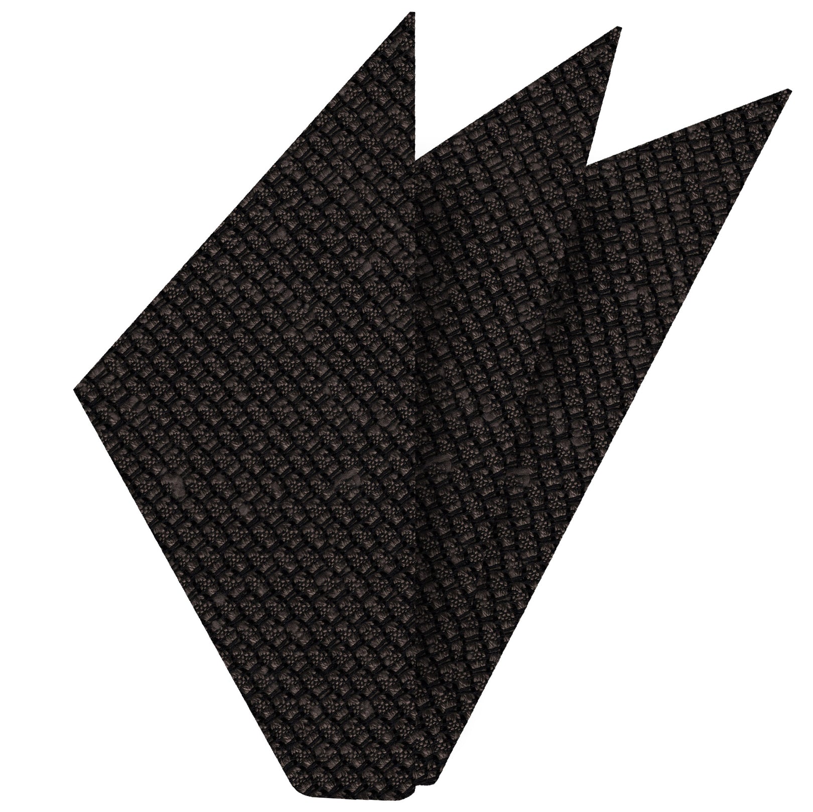 {[en]:Dark Chocolate Shantung Grenadine Grossa Silk Pocket Square