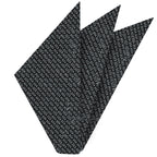 {[en]:Charcoal Gray Shantung Grenadine Grossa Silk Pocket Square