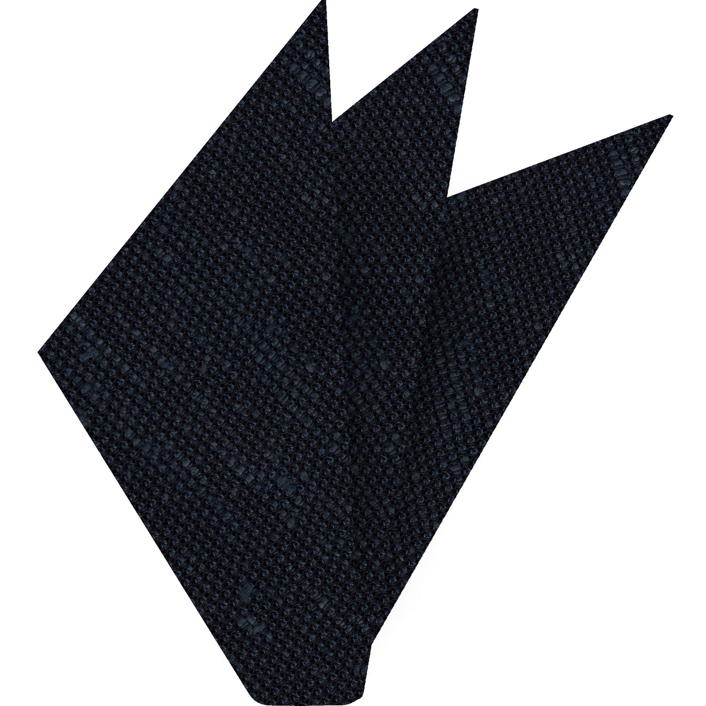 {[en]:Midnight Blue Shantung Grenadine Fina Silk Pocket Square