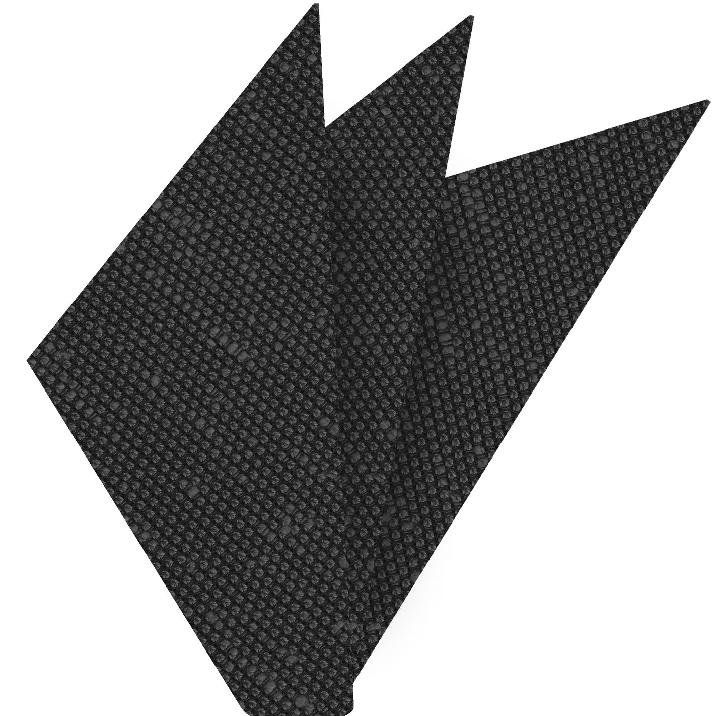 {[en]:Charcoal Gray Shantung Grenadine Fina Silk Pocket Square