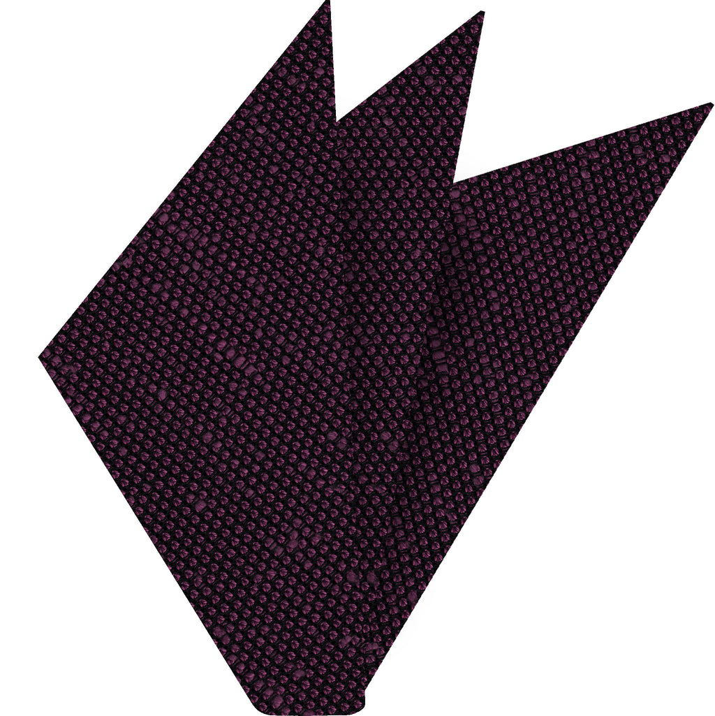 {[en]:Purple Shantung Grenadine Fina Silk Pocket Square