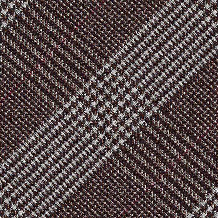 {[en]:Dark Brown Large Prince Of Wales Silk Pocket Square