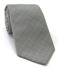 Black & White Prince Of Wales Silk Tie PWT-4