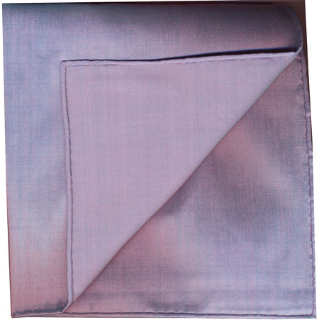 {[en]:Pink With Turquoise Shot Thai Silk Pocket Square