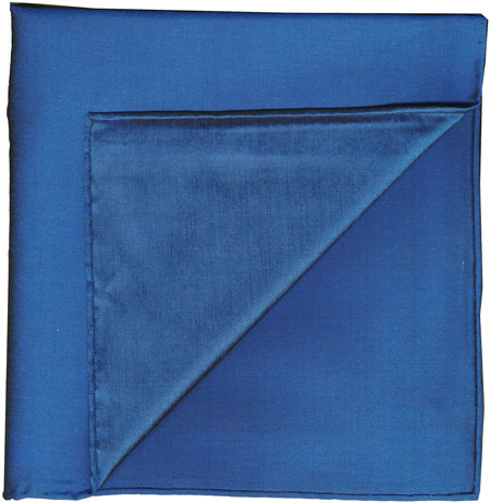 {[en]:Blue Shot Thai Silk Pocket Square