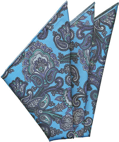 {[en]:Sangdao Printed Thai Silk Pocket Square
