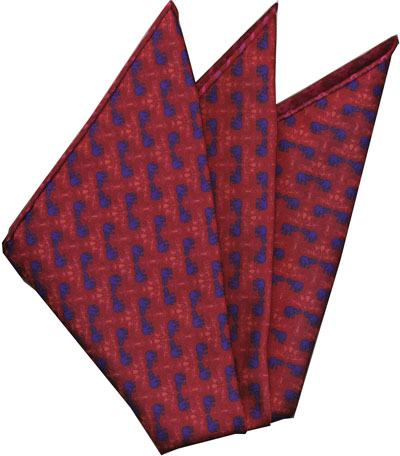 {[en]:Sangdao Printed Thai Silk Pocket Square