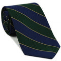 Blue, Off White On Dark Green Somerset Light Infantry Silk Bow Tie RGBT-52