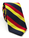 Navy, Red On Yellow 15th-19th King's Royal Hussars Silk Tie RGT-62