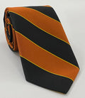 Black & Yellow on Burnt Orange 4/7th Royal Dragoon Guards Silk Tie RGT-74