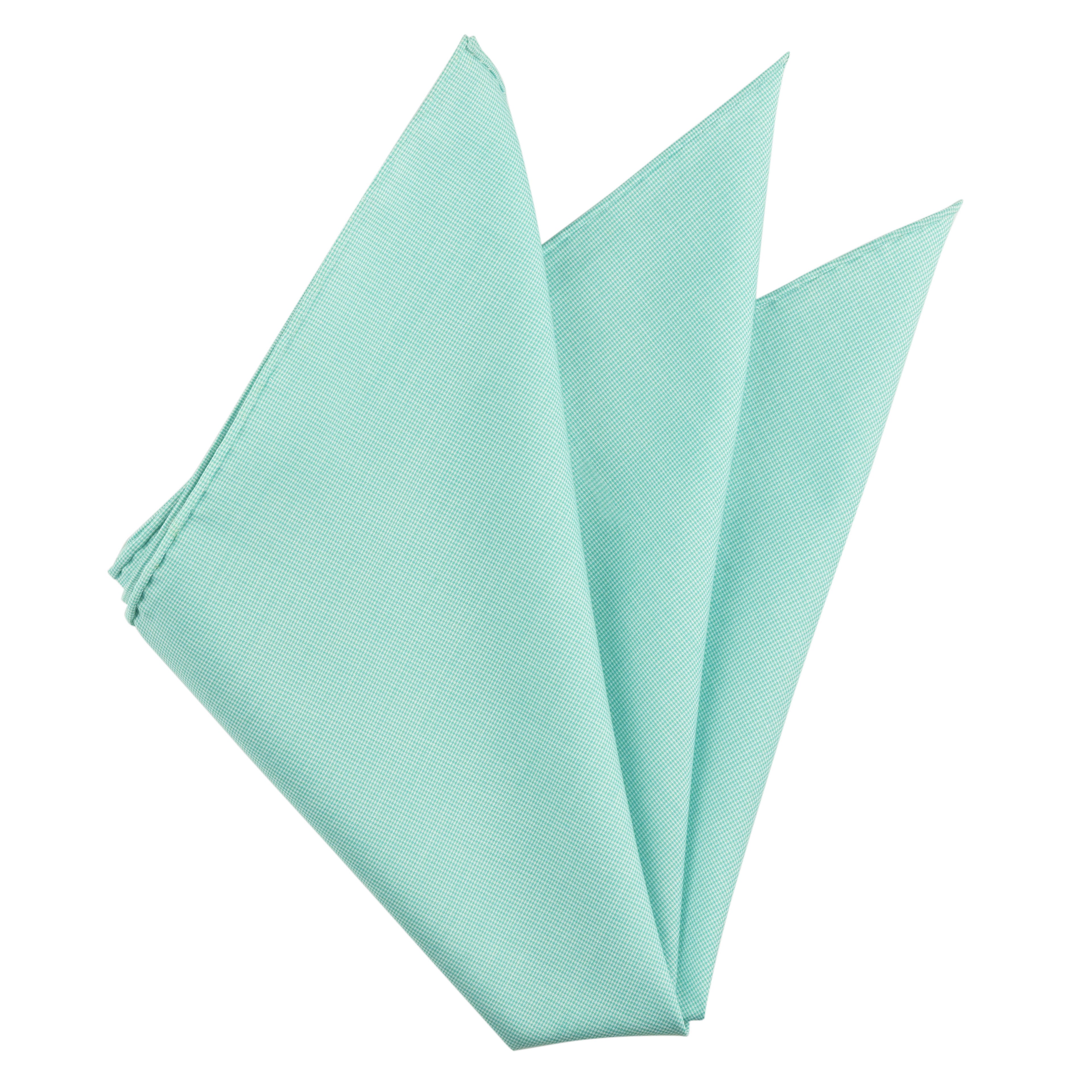 {[en]:Carlo Riva - Green & White Voile Cotton Pocket Square
