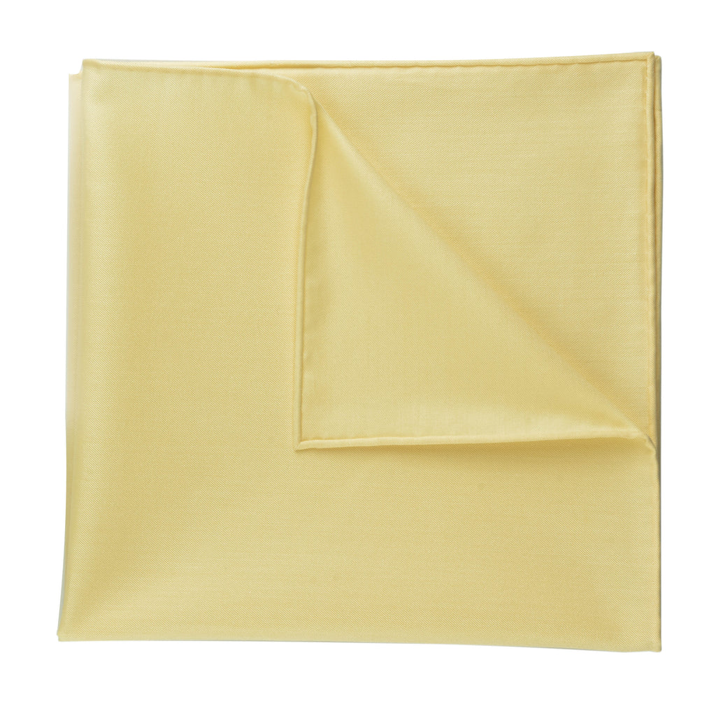 {[en]:Carlo Riva - Corn Yellow Twill Cotton Pocket Square