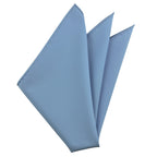 {[en]:Carlo Riva - Ocean Blue Poplin Cotton Pocket Square