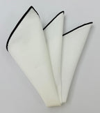 カルロ・リヴァ - ナチュラルホワイトリネン アーセナルリネン/コットン ポケットチーフ 30