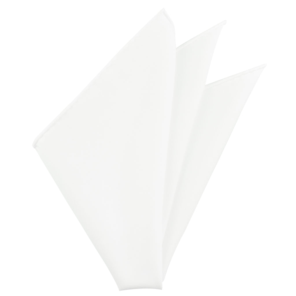 {[en]:White Super Oxford Cotton Pocket Square