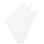 {[en]:White Super Oxford Cotton Pocket Square