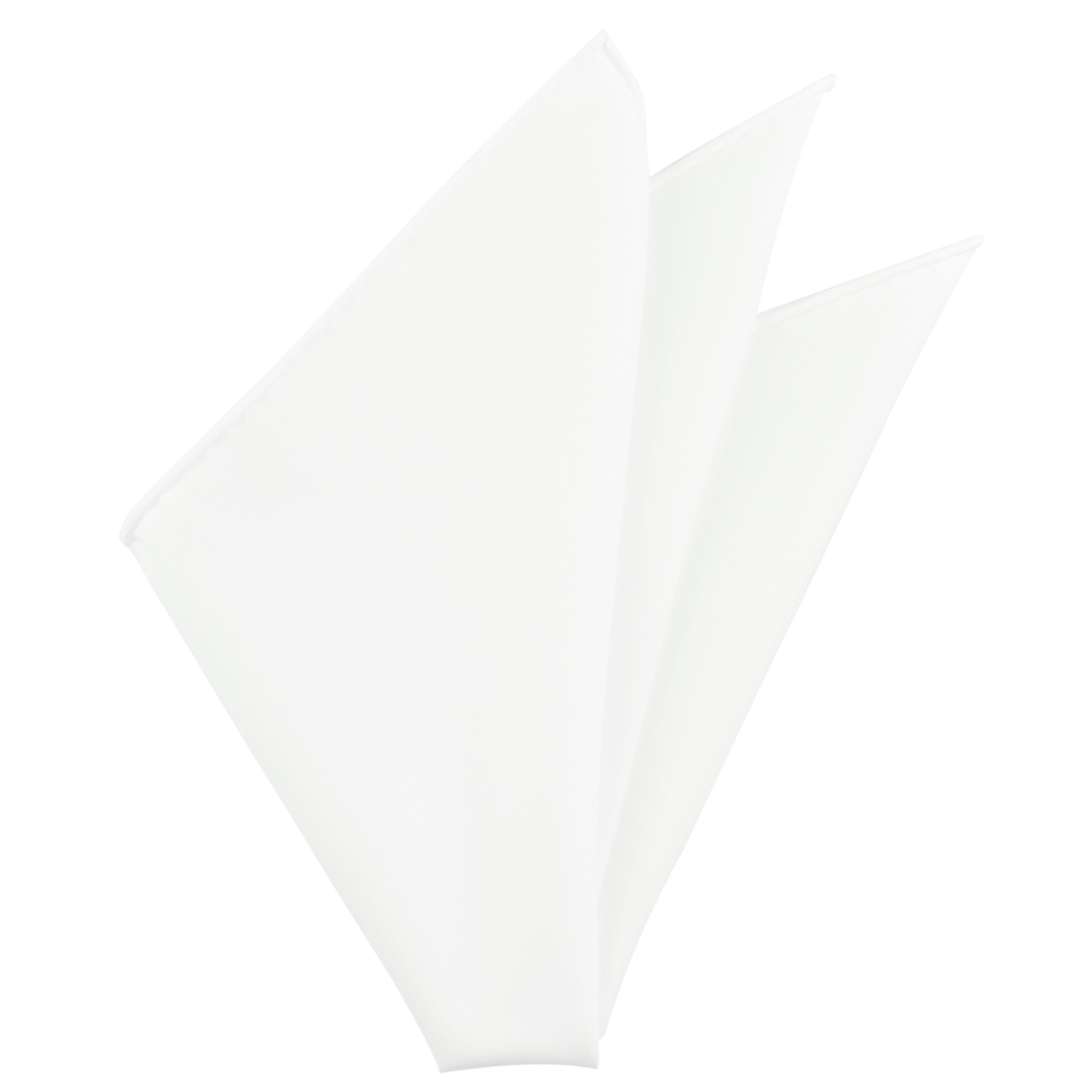 {[en]:White Super Oxford Cotton Pocket Square