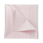 {[en]:Carlo Riva - Pink & White Linen Arsenal Linen/Cotton Pocket Square