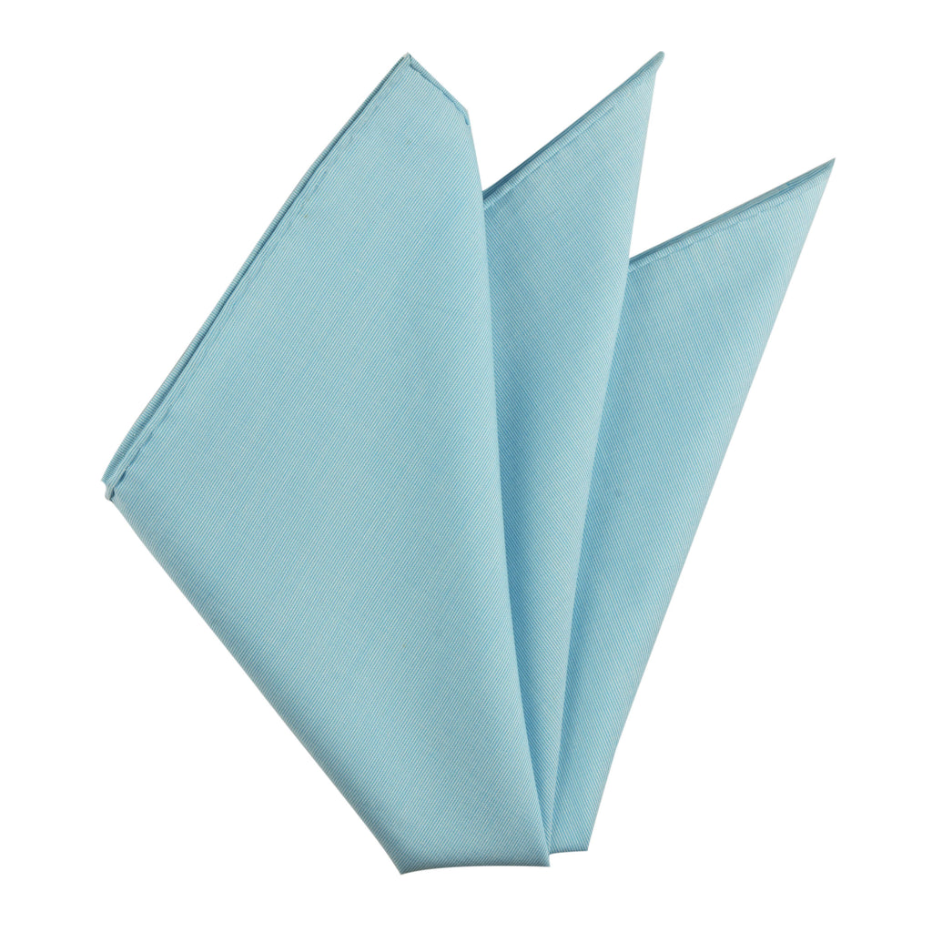 {[en]:Carlo Riva - Ocean Blue & White Voile Cotton Pocket Square