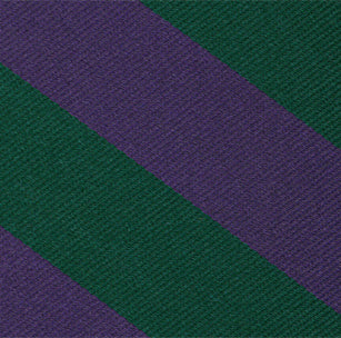 The Highland Brigade Stripe Silk Bow Tie #RGBT-34 - Forest Green & Purple