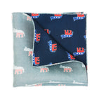 Republican Elephant Blue and Red on Navy Blue