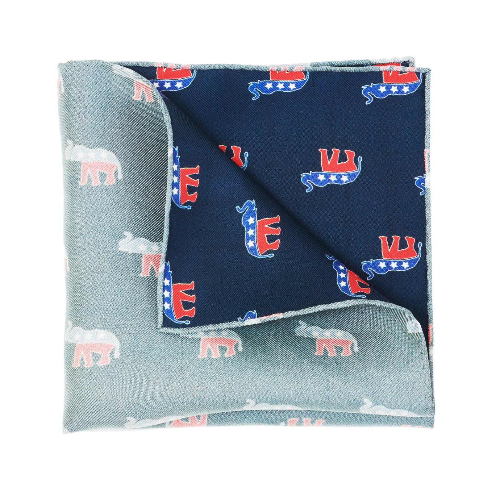 Republican Elephant Blue and Red on Navy Blue