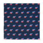 Republican Elephant Blue and Red on Navy Blue