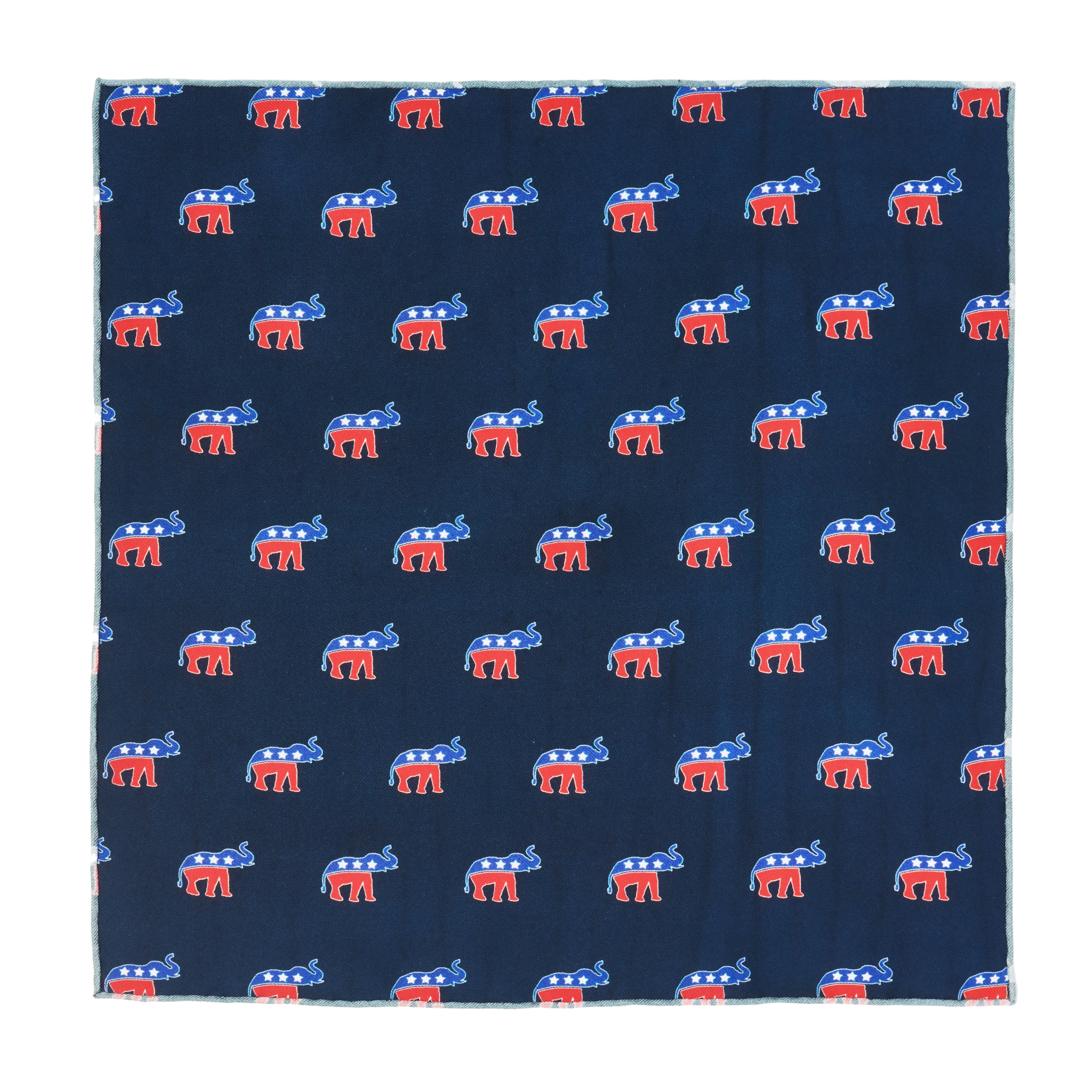 Republican Elephant Blue and Red on Navy Blue