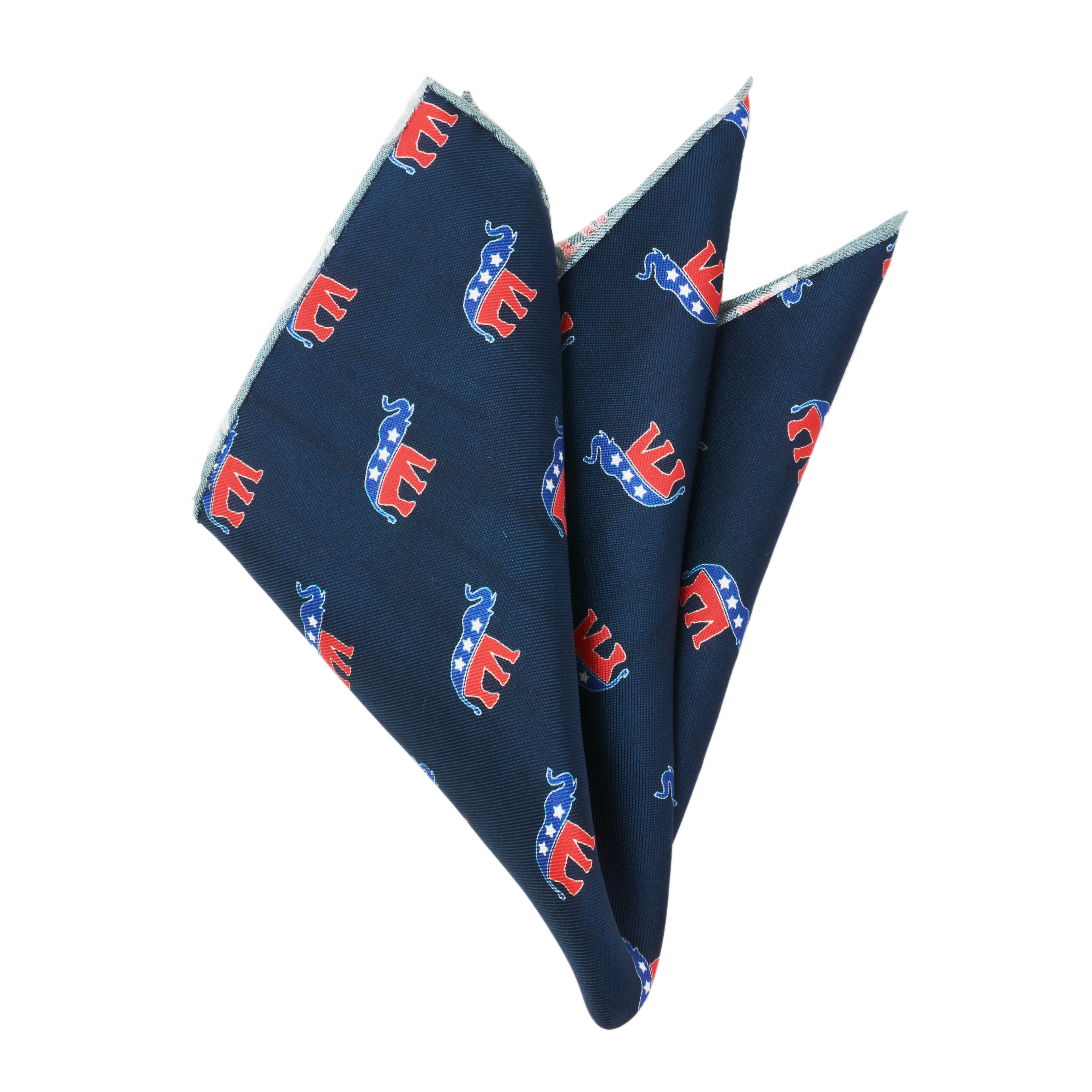 Republican Elephant Blue and Red on Navy Blue
