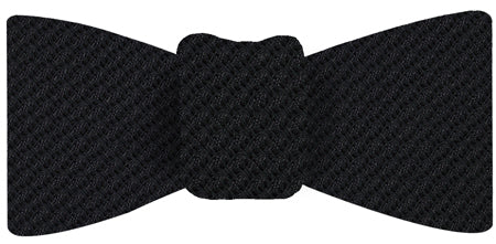 {[en]:Black & Midnight Blue Cashmere/Silk Grenadine Grossa Silk Bow Tie