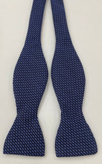Light Lavender & Midnight Blue Cashmere/Silk Grenadine Grossa Silk Bow Tie SCGGBT-11