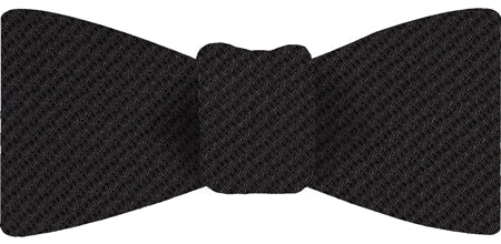 {[en]:Dark Charcoal Gray & Midnight Blue Cashmere/Silk Grenadine Grossa Silk Bow Tie