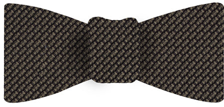 {[en]:Light Camel & Midnight Blue Cashmere/Silk Grenadine Grossa Silk Bow Tie