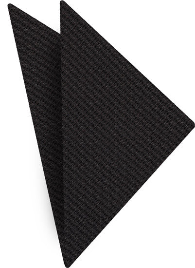 {[en]:Dark Charcoal Gray & Midnight Blue Cashmere/Silk Grenadine Grossa Silk Pocket Square