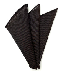 Bitter Chocolate & Midnight Blue Cashmere/Silk Grenadine Grossa Silk Pocket Square #5