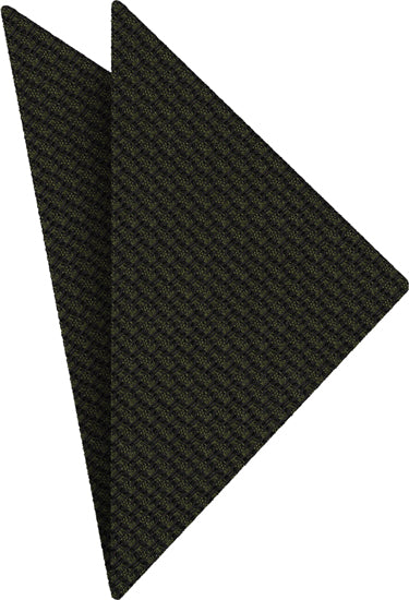 {[en]:Forest Green & Midnight Blue Cashmere/Silk Grenadine Grossa Silk Pocket Square