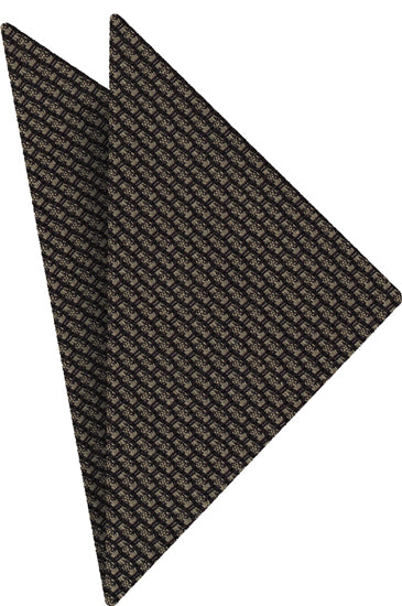 {[en]:Light Camel & Midnight Blue Cashmere/Silk Grenadine Grossa Silk Pocket Square