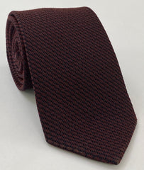 Burgundy & Midnight Blue Cashmere/Silk Grenadine Grossa Silk Tie SCGGT-4