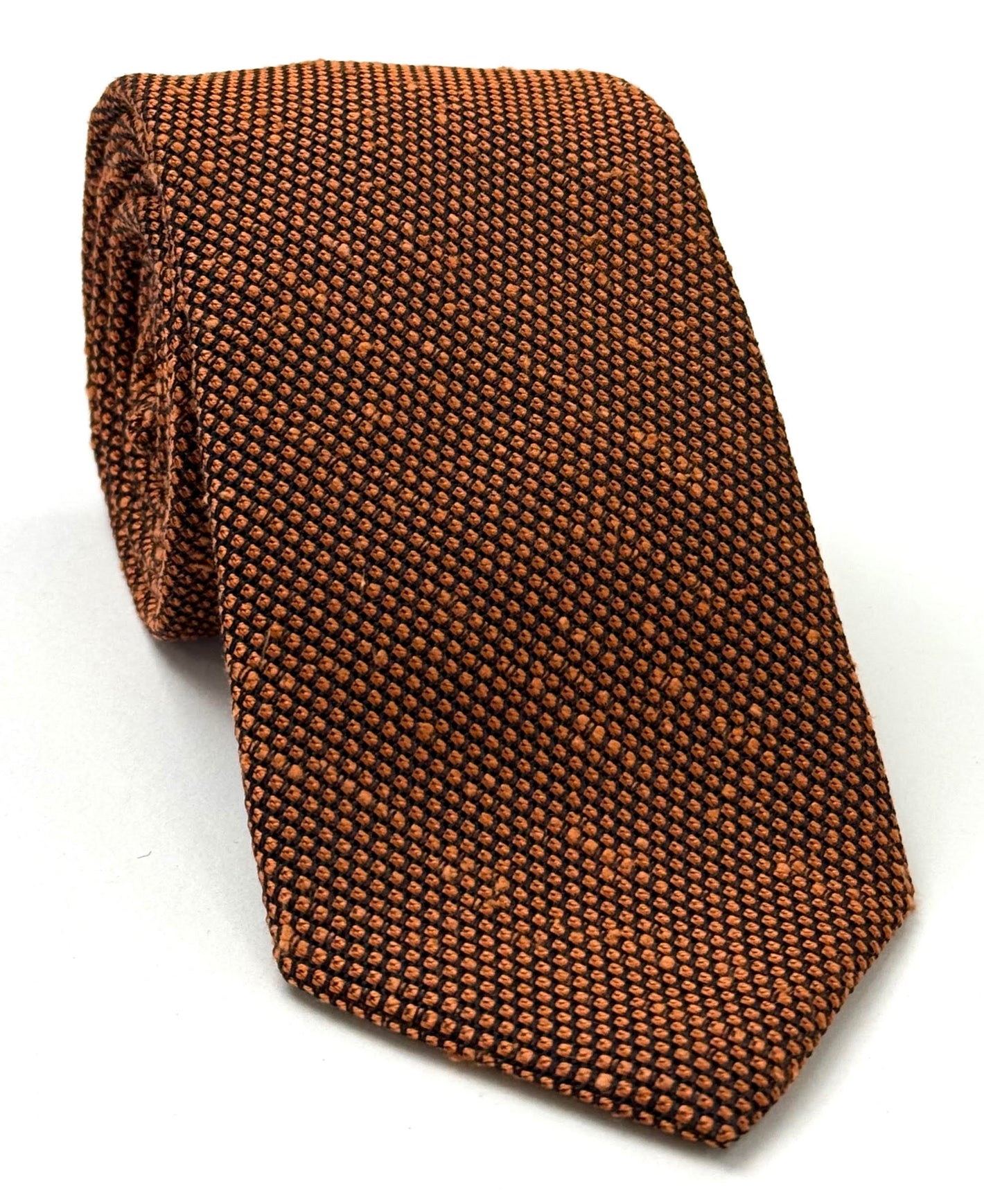 번트 오렌지 샨퉁 그레나딘 피나 실크 타이 SHFT-14