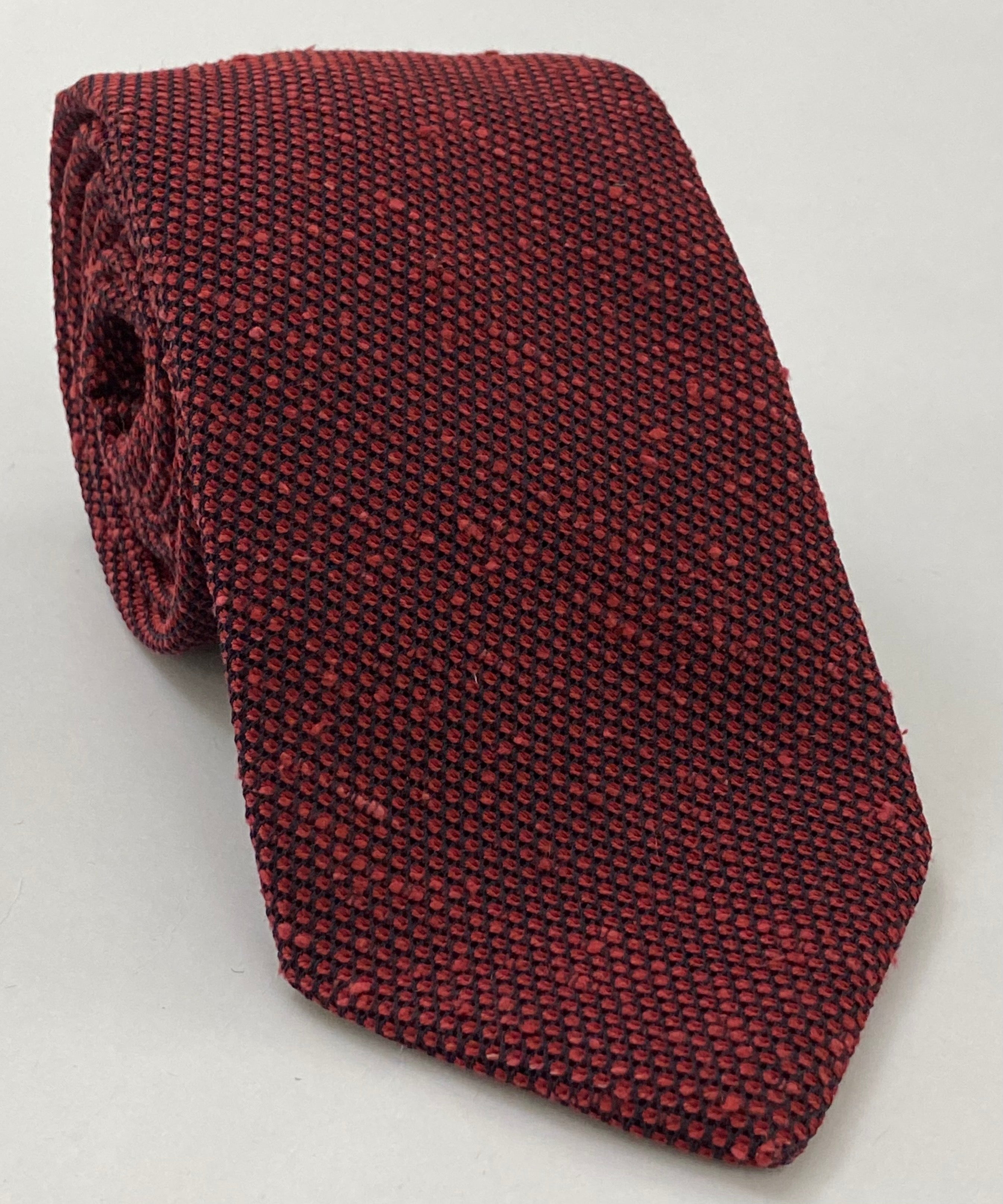 レッドシャンタン グレナディン ファインシルク ネクタイ SHFT-7