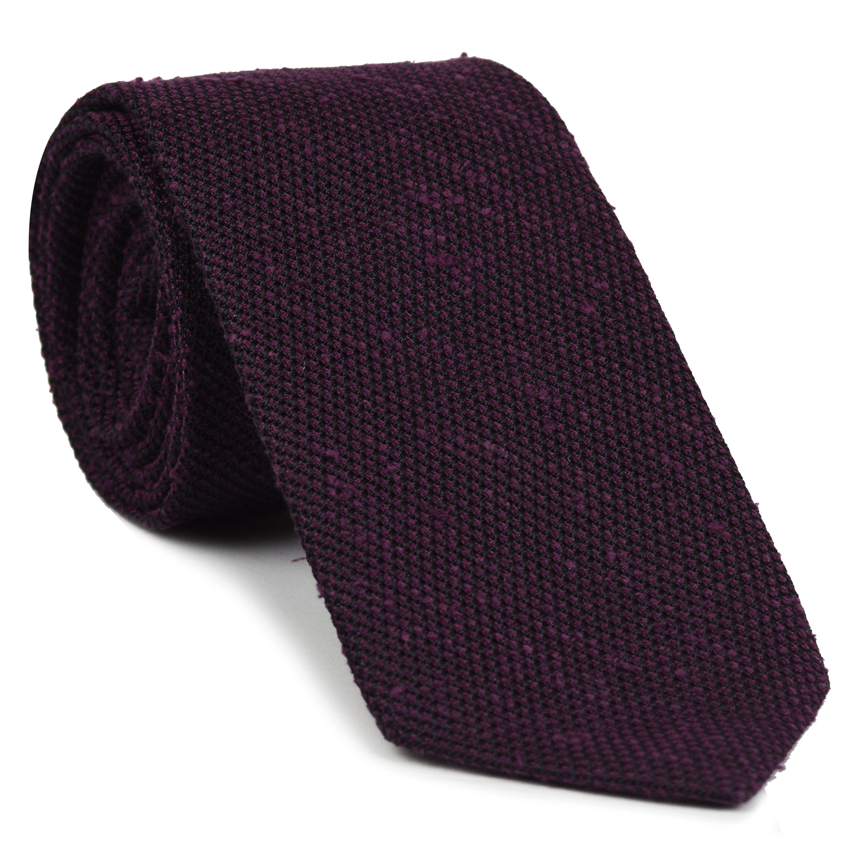 Purple Shantung Grenadine Fina Silk Tie SHFT-8
