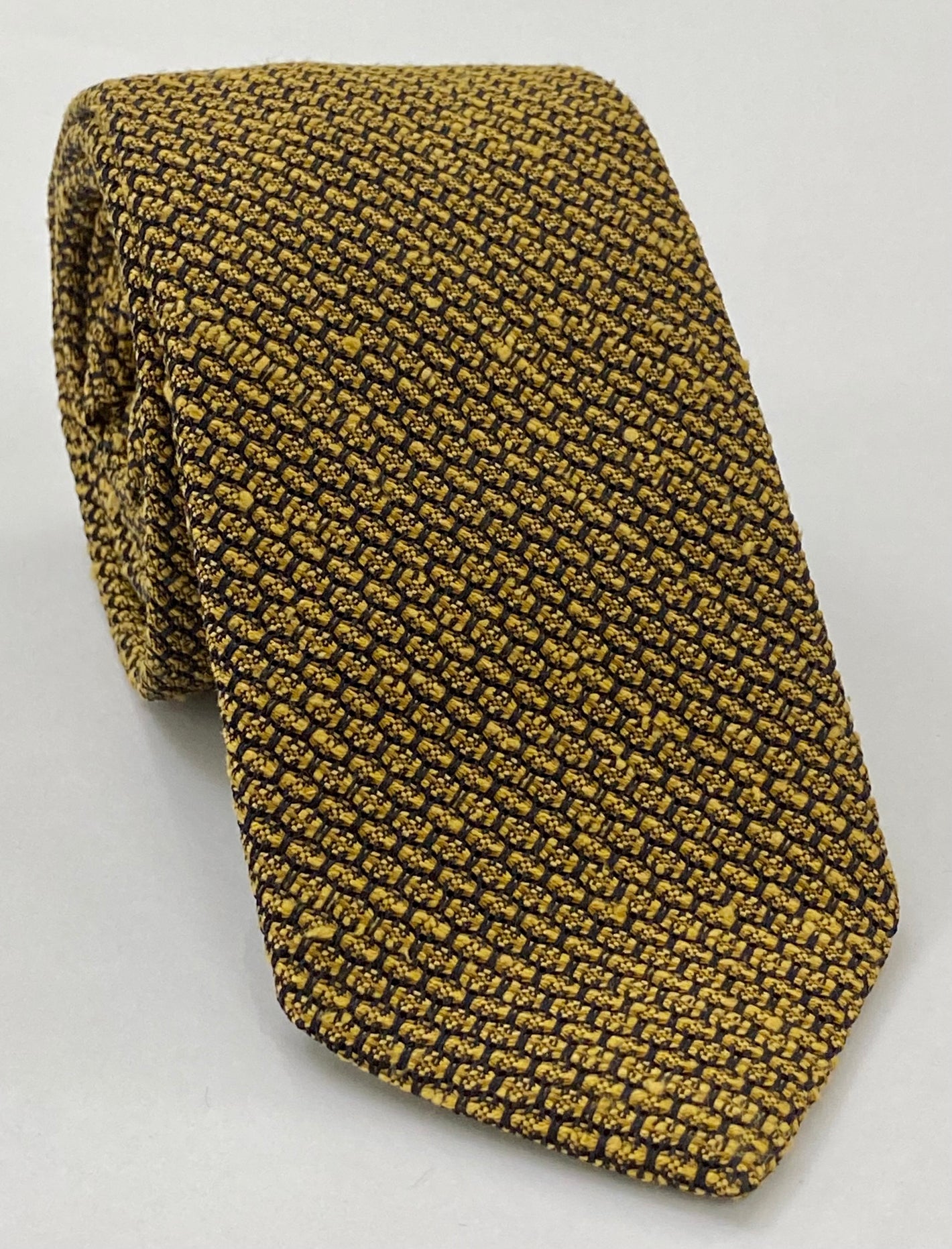 Yellow Gold Shantung Grenadine Grossa Silk Tie SHGT-15